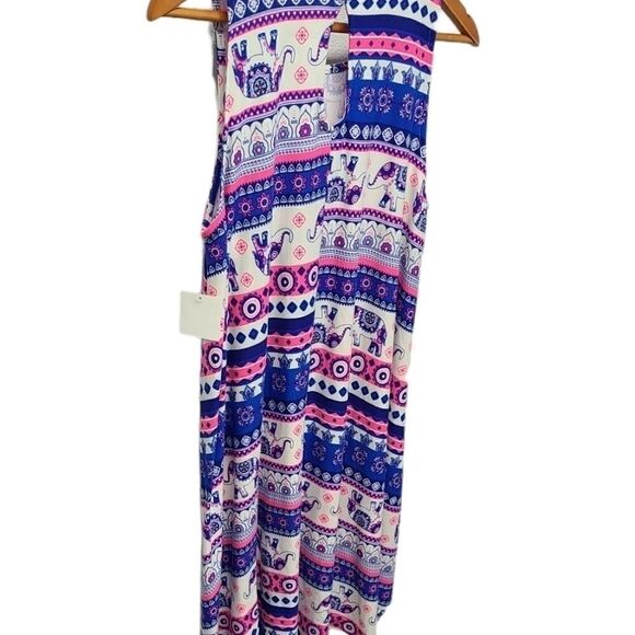 Elephant Boho Print Summer Dress size Medium - Picture 5 of 8